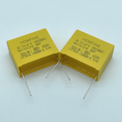 UL 2.5uF Metallized Polypropylene Capacitor , Voltage Proof Plastic Film Capacitor