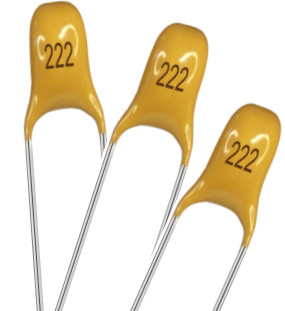 2200pF Flameproof Radial Leaded Capacitor , Stable Ceramic Capacitor Mlcc