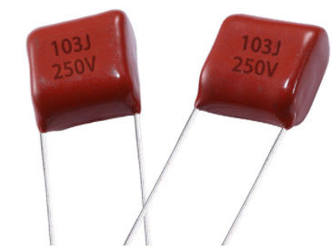 quality  Red 0.01 UF Metallized Polyester Film Capacitor Voltage Proof factory