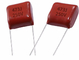 Heatproof Red PET Film Capacitor , Stable Metallized Polyester Capacitor